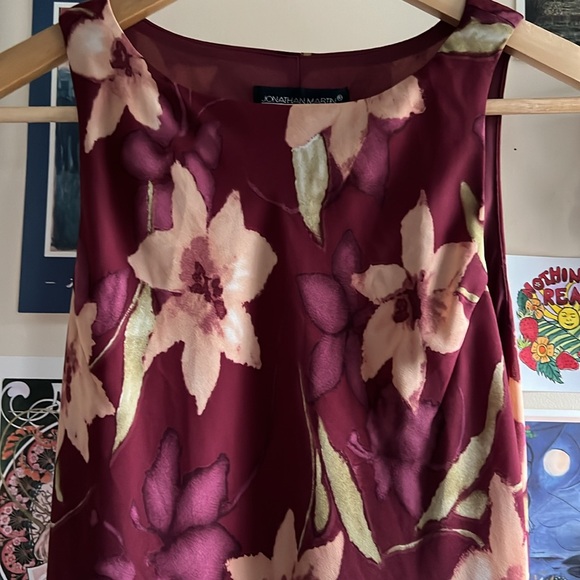 Jonathan Martin Long Maxi Floral Dress Gown Sz 9 Fits Small Excellent - Picture 2 of 4